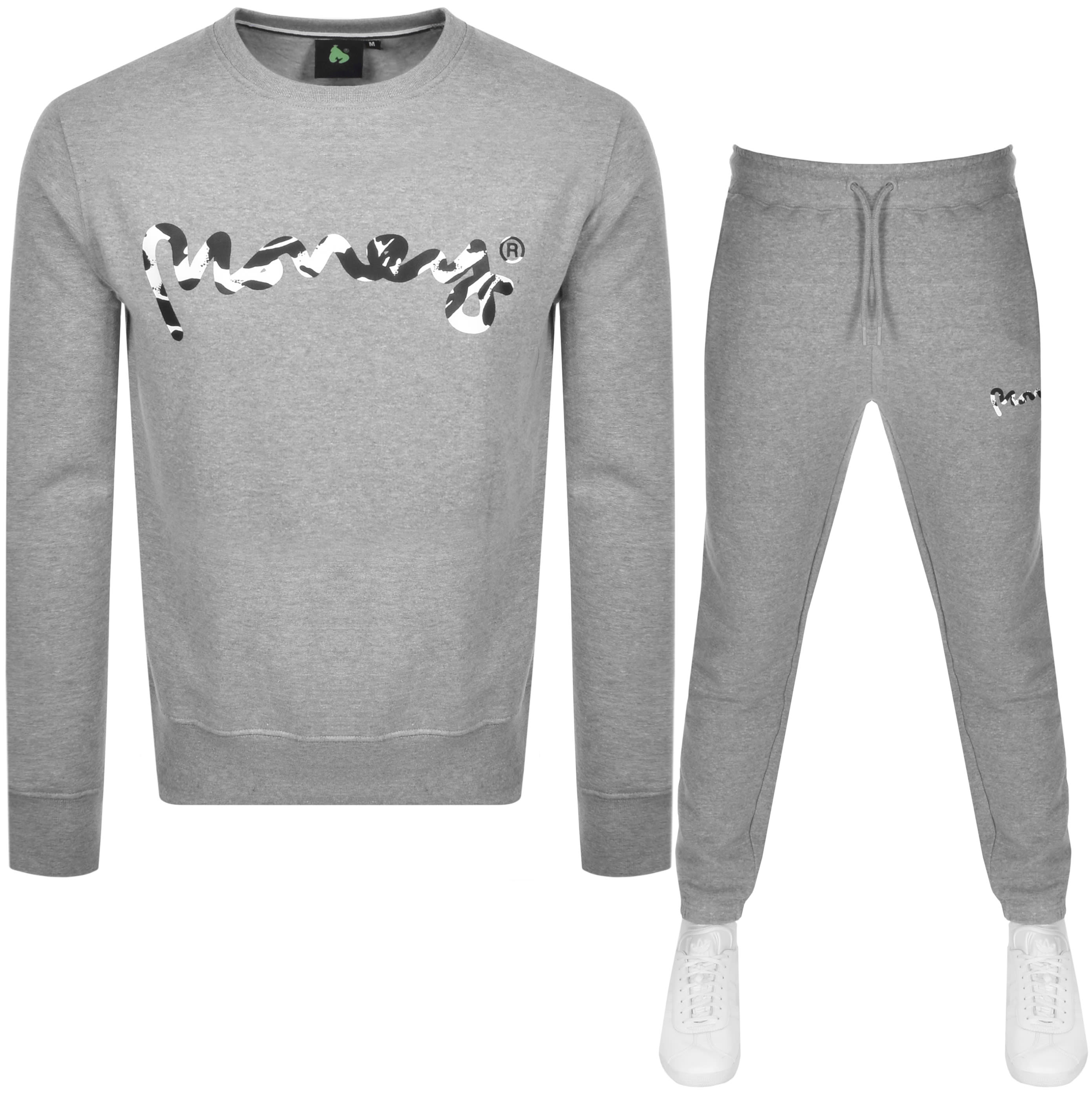 Alternative Image for ProductMoney Crew Neck Logo Tracksuit Grey1